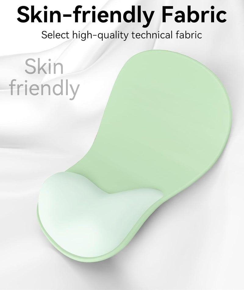 eulps Mouse Pad with Gel Wrist Rest, Ergonomic Comfortable Computer Wrist Support for Laptop, Pain Relief Mousepad with Non-Slip PU Base for Office & Home (Green) - Image 4